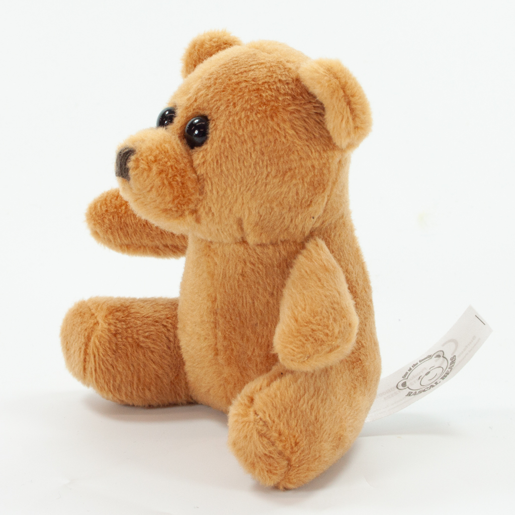 10cm Mini Beanie Bear - Brown - Image 2