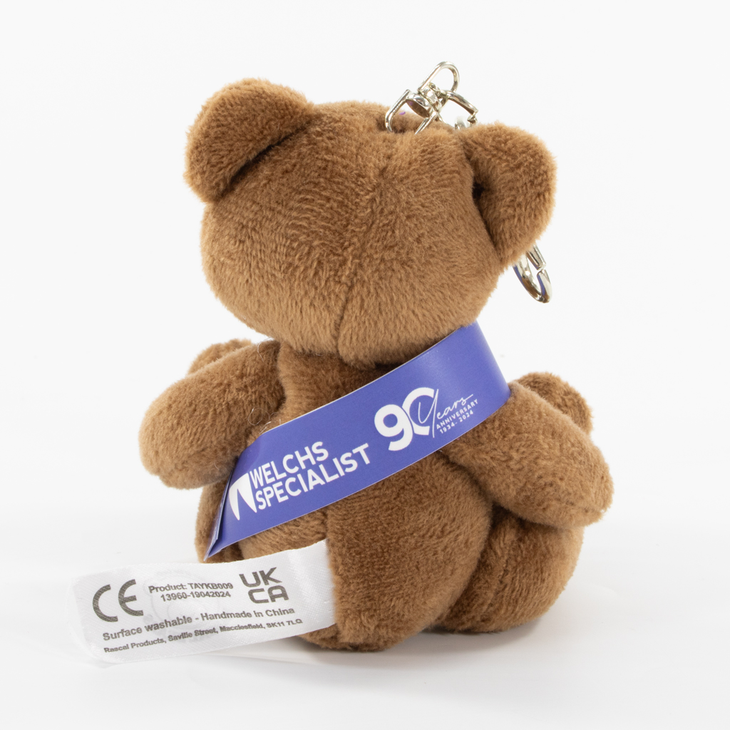 9cm Taylor Keyring Bear - Brown - Image 10