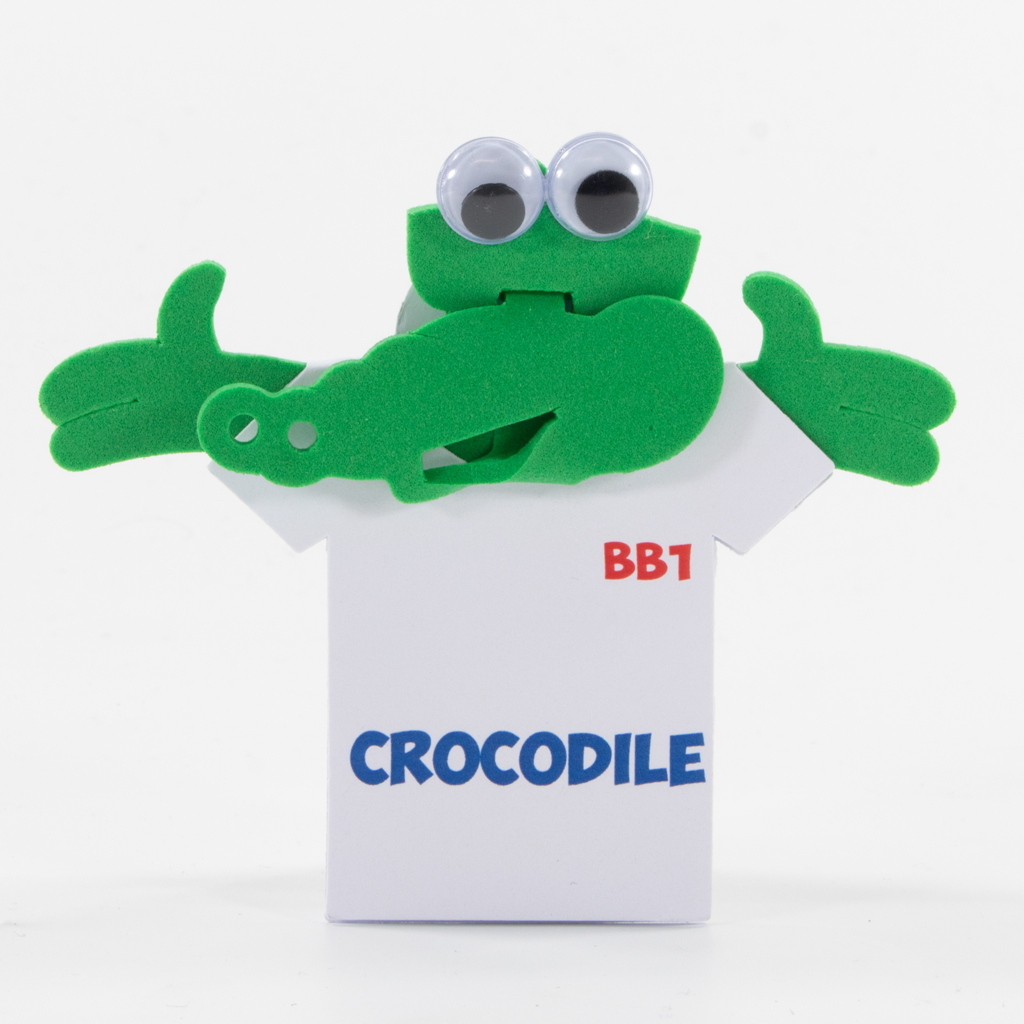 BB1 3D character name badge - Crocodile
