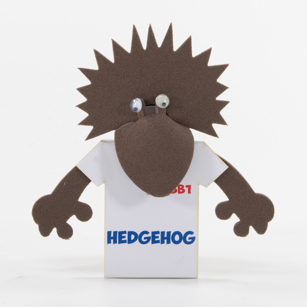 BB1 3D character name badge - Hedgehog