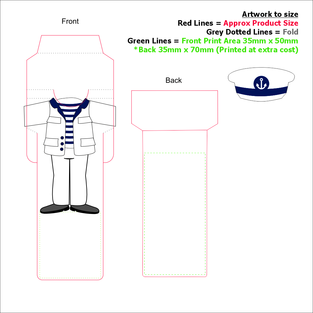 BB4 3D character Bookmark – Sailor - Image 3
