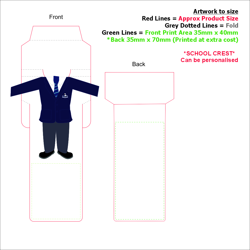 BB4 3D character Bookmark – School Boy - Image 3