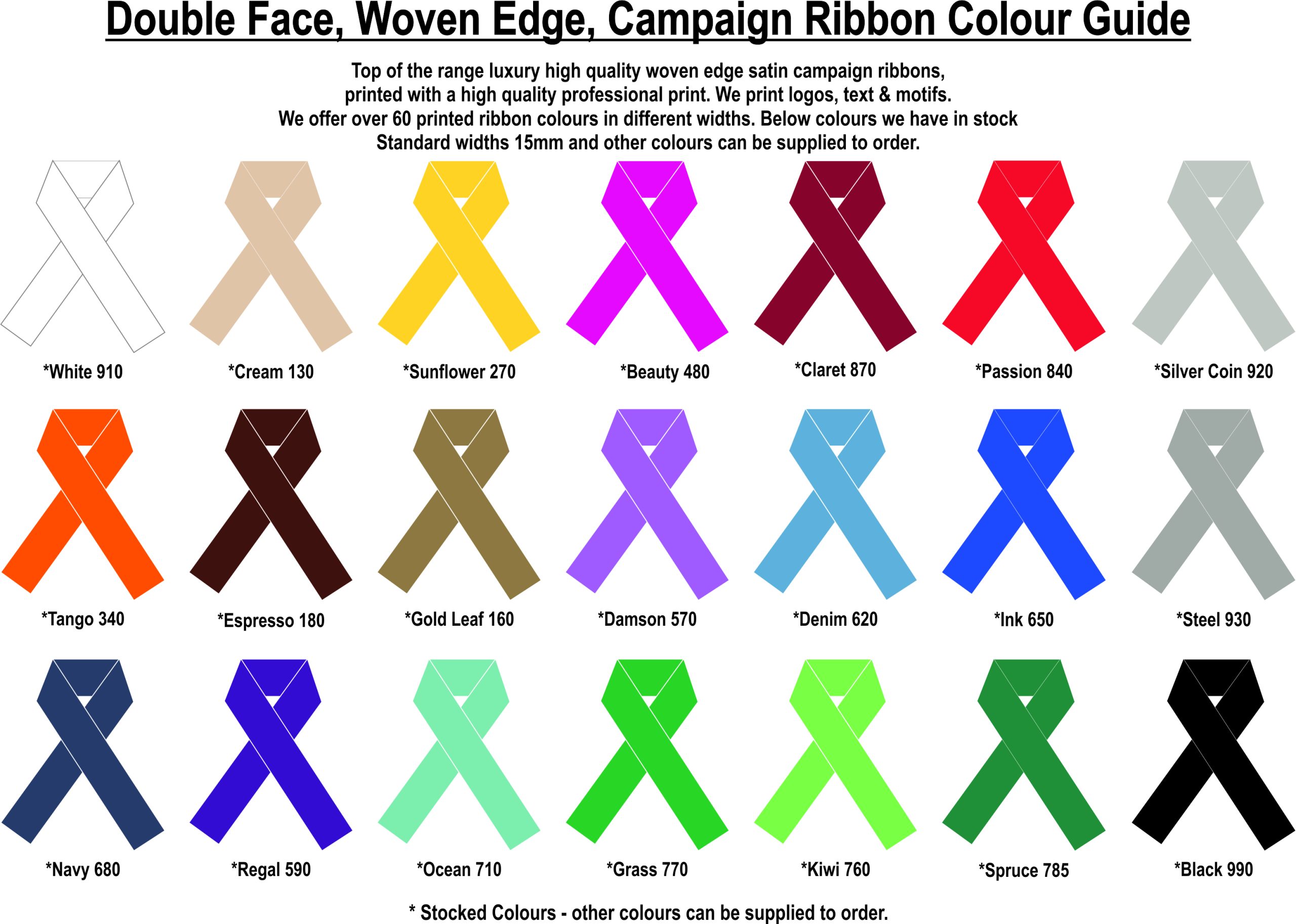 Satin Campaign Ribbon - Sunflower 270 - Image 3